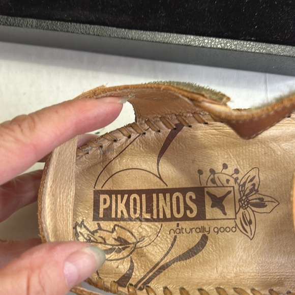 Pikolinos Puerto Vallarta natural good beautiful leather sandals sz 9.5 40 - Picture 6 of 12